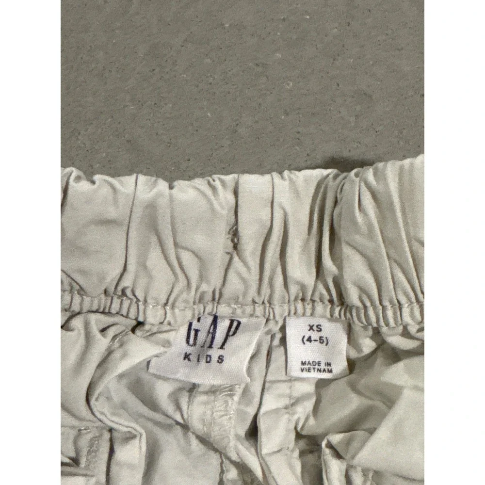 GAP Kids Cargo Pants Elastic Waist Drawstring Pockets‎ Beige Casual Joggers